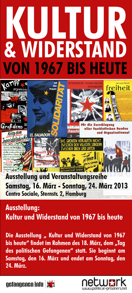[Hamburg] Ausstellung und Veranstaltungsreihe: Kultur und Widerstand von 1967 bis heute