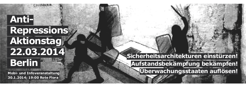 [Hamburg] Mobi- und Infoveranstaltung zum Antirepressions-Aktionstag am 22.3.2014 in Berlin