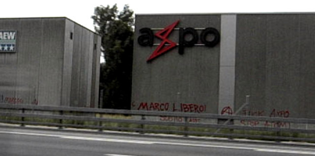 Angriff gegen die AXPO in Solidarität mit Marco!