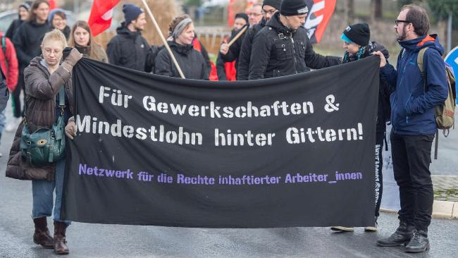 Kundgebung anlässlich des Gefangenenprotests in der JVA Butzbach (Hessen)