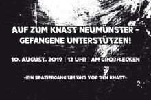 Aufruf: Am 10. August zum Knast Neumünster, Gefangene unterstützen!