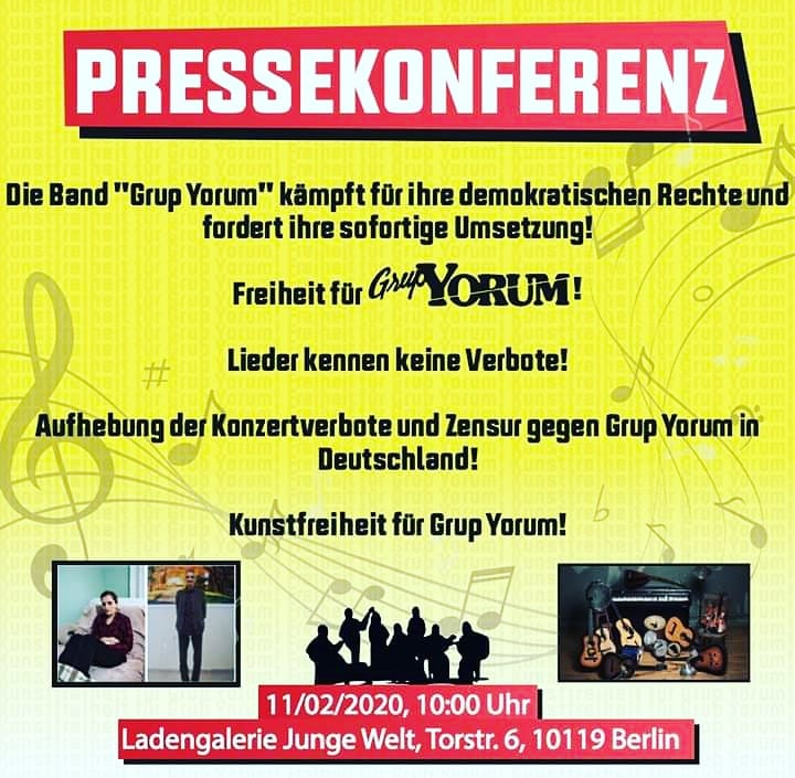 Berlin: Pressekonferenz zu Grup Yorum