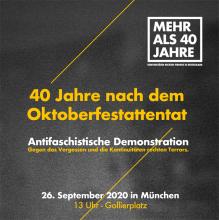 Demo: 40 Jahre nach dem Oktoberfestattentat