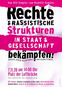 Berlin:Rechte und rassistische Strukturen in Staat und Gesellschaft bekämpfen!
