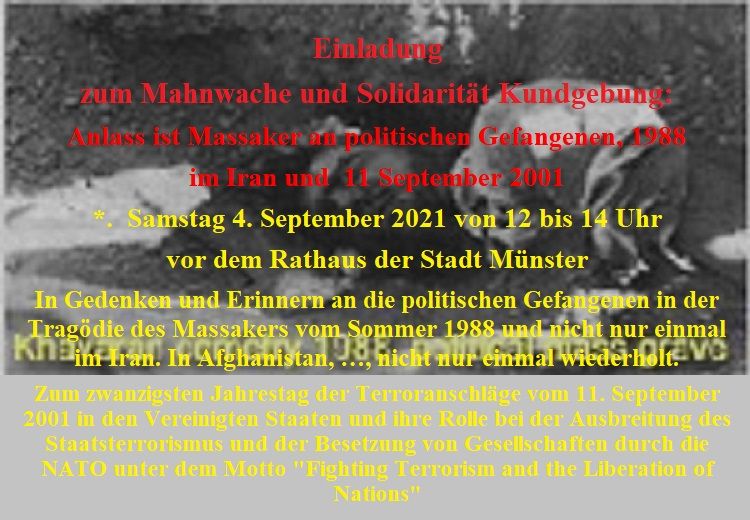 Münster: Einladung zum Mahnwache und Solidarität Kundgebung: