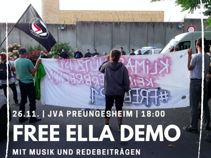 Free Ella – Demo vor der JVA Frankfurt 26.11. 18:00 Uhr