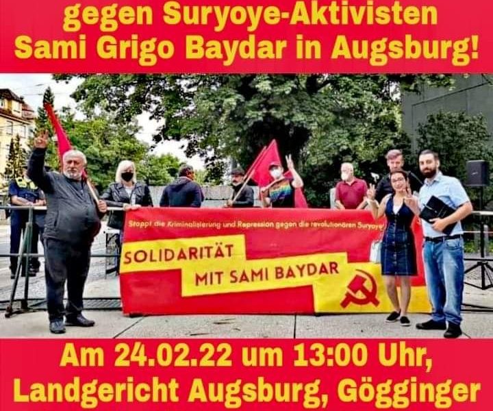 Gerichtsprozess gegen Suryoye-Aktivisten Sami Grigo Baydar in Augsburg!