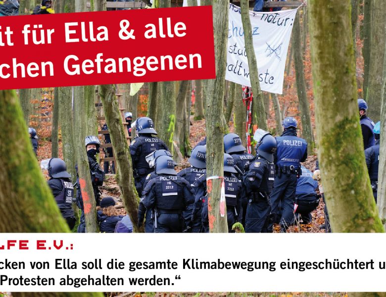 Einschüchterungsversuch gegen Klimabewegung: 1 Jahr und 9 Monate Haft für Ella