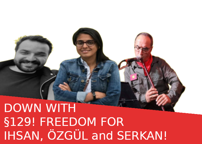 Neuigkeiten zu den 129b-Verhaftungen von Özgül Emre, Serkan Küpeli und Ihsan Cibelik 