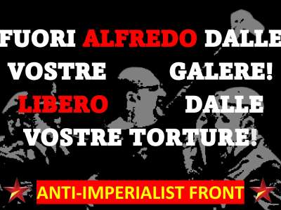 Solidaritätsaktion in Italien zur Unterstützung von Alfredo Cospito