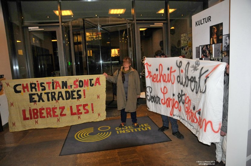 Paris: Soli-Kundgebung im Goethe-Institut für Sonja und Christian / Revolutionäre Zellen