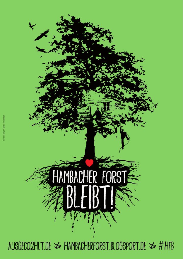 Jahrestag der Räumung im Hambacher Forst