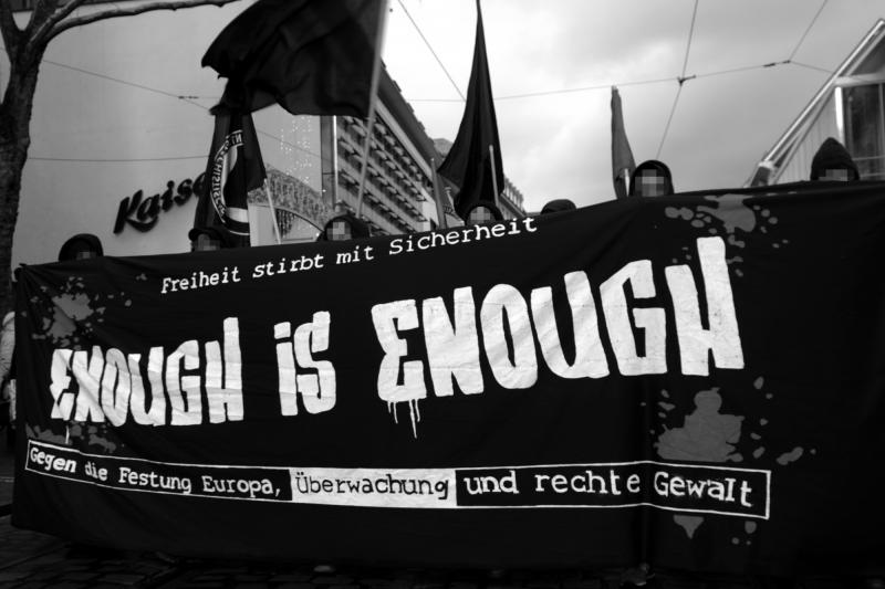 Demonstration „Freiheit stirbt mit Sicherheit“ in Freiburg
