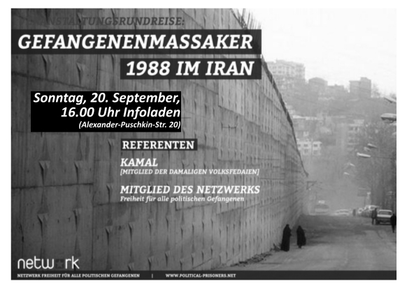 Magdeburg: Veranstaltungsrundreise zu den Hintergründen des Gefangenenmassakers im Iran 1988