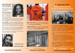 9. September 2016 – Streik- und Aktionstag von Gefangenen gegen die Sklaverei in den USA