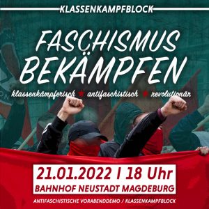 MD: Antifaschistische Vorabenddemo 01/2022