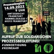 Aufruf zur solidarischen Prozessbegleitung 14.09. in FFM