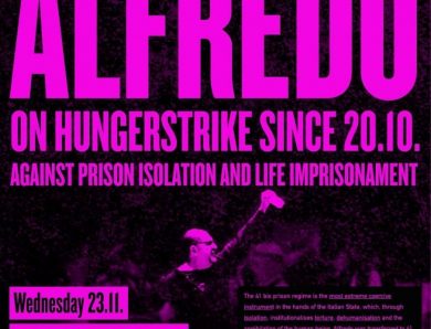 (Italien) Aktuelles zum anarchistischen Gefangenen Alfredo Cospito, der sich im Hungerstreik gegen 41bis befindet