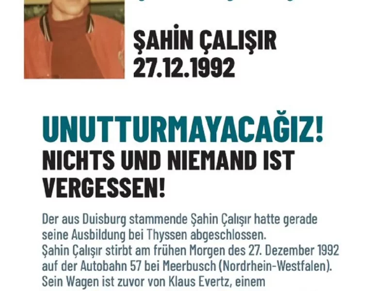 Gedenkdemonstration für Şahin Çalışır am 27. Dezember in Solingen