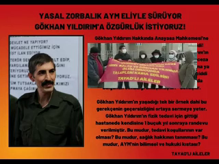 TAYADs Erklärung für Gökhan Yıldırım nach seiner erneuten Verhaftung