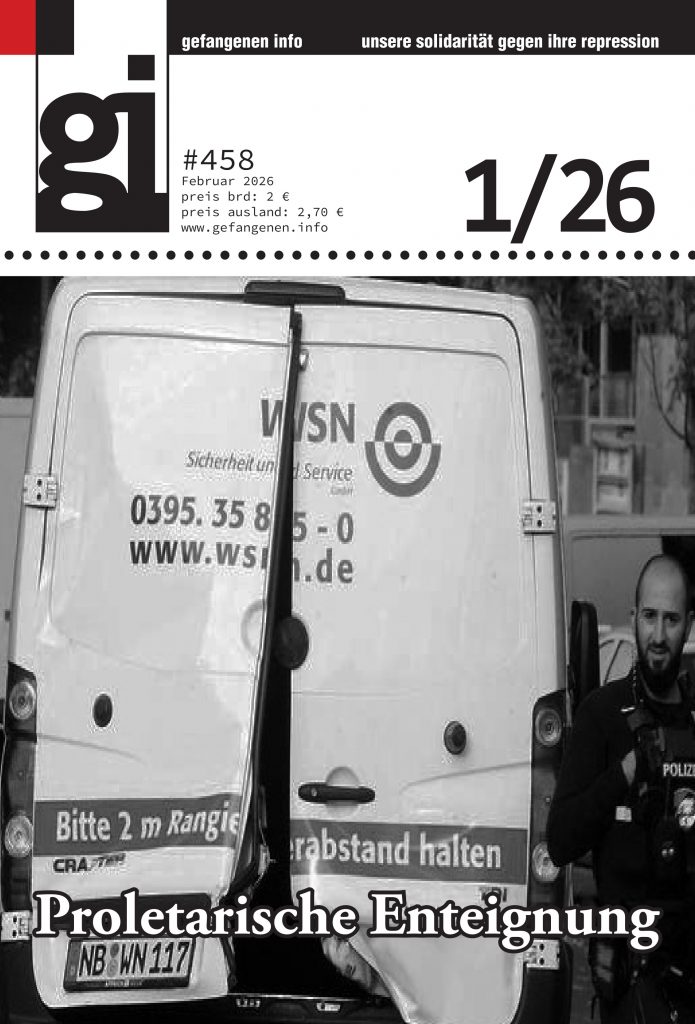 Vorderseite des Gefangenen Infos Ausgabe 458